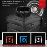 Veste chauffante avec contrôle de température à un bouton