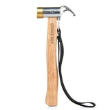 Marteau de camping avec manche en bois et tête en acier, parfait pour piquets de tente
