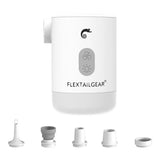 Max Pompe gonfleur 2 Pro USB portable blanc avec différents embouts interchangeables