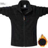 Veste polaire noire pour femme, grande taille, avec fermeture éclair et icône de chaleur, pour le camping