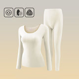 Ensemble de sous-vêtements thermiques blanc, haut à manches longues et pantalon ​