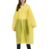 Manteau de pluie long jaune avec capuche pour femme, léger et imperméable