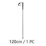 Bâton de randonnée noir 120 cm, structure aluminium solide, léger et confortable
