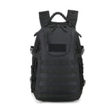 Sac à dos tactique imperméable noir 40 L avec panneau avant renforcé