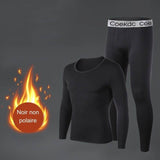 Sous-vêtements thermiques pour hommes en noir non polaire, illustration de la matière et de la chaleur