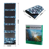 Panneau solaire portable 15W en tissu camouflage bleu avec emballage