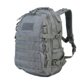 Sac à dos tactique gris imperméable 40 L avec sangles de compression
