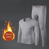 Sous-vêtements thermiques pour hommes en gris foncé non polaire, illustration de la matière et de la chaleur