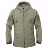 Veste SoftShell verte imperméable pour hommes, conçue pour la randonnée et les activités en plein air