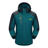 Veste légère de randonnée bleu lac pour homme, poches zippées et capuche
