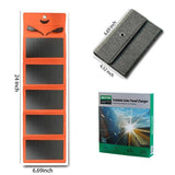 Panneau solaire portable 15W style cuir orange avec boîte et dimensions