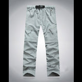 Pantalon de randonnée gris clair pour homme, léger et adapté aux activités de plein air