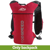 Sac à dos rouge 5L ultra-léger, avec tissu respirant et bandes réfléchissantes