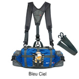 Sac de taille de randonnée bleu ciel avec harnais et sangle détachable
