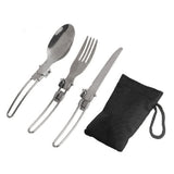 Ensemble de couverts multifonction, pliable et léger pour la randonnée et le camping