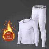Sous-vêtements thermiques pour hommes en blanc non polaire, illustration de la matière et de la chaleur