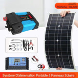 Panneau solaire flexible 600W avec onduleur 220V et accessoires de charge